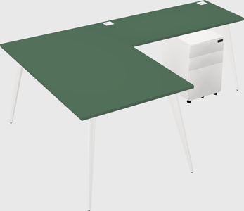 Modern l-shaped office desk