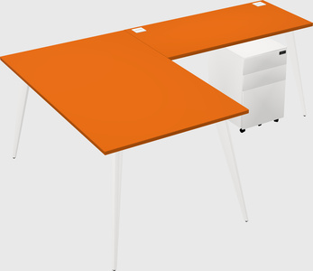 Modern l-shaped office desk