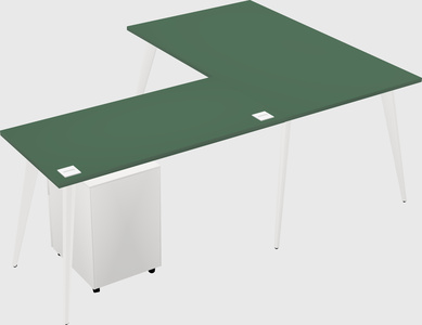 Modern l-shaped office desk