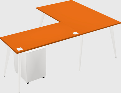 Modern l-shaped office desk