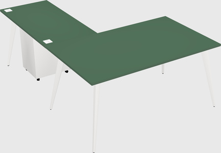 Modern l-shaped office desk