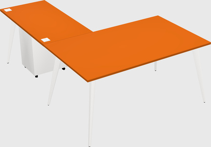 Modern l-shaped office desk