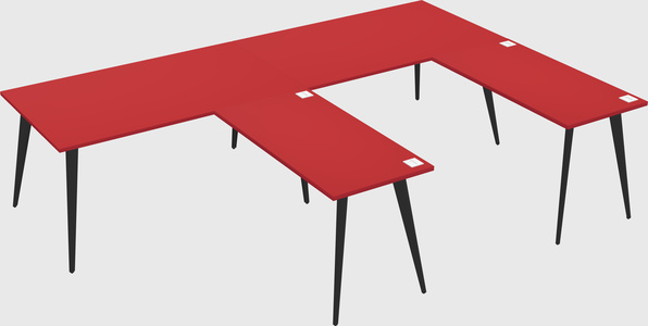 Modern l-shaped office desk