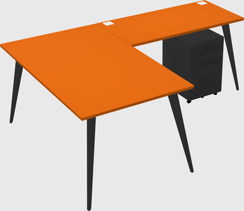 Modern l-shaped office desk