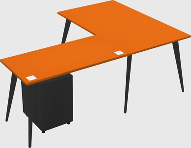 Modern l-shaped office desk