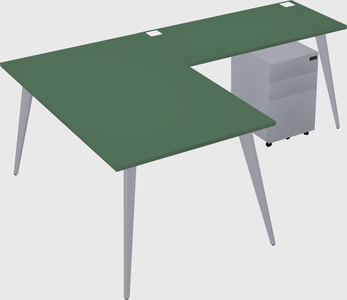 Modern l-shaped office desk
