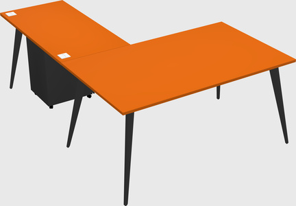 Modern l-shaped office desk