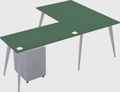 Modern l-shaped office desk