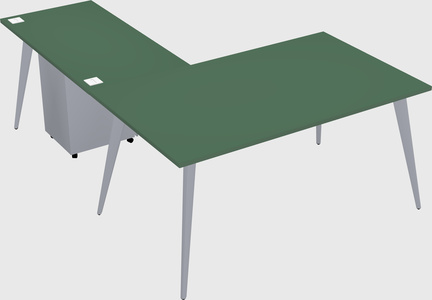 Modern l-shaped office desk