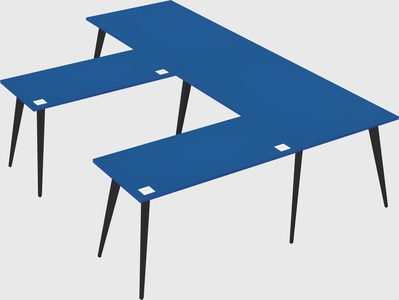 Modern l-shaped office desk