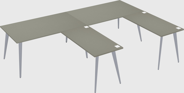 Modern l-shaped office desk