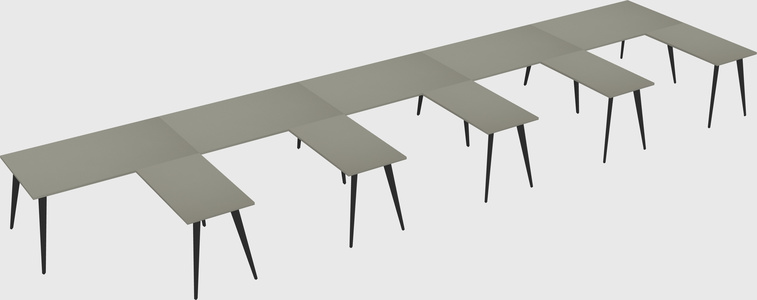 Modern l-shaped office desk