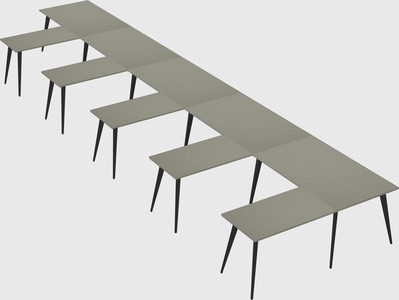 Modern l-shaped office desk