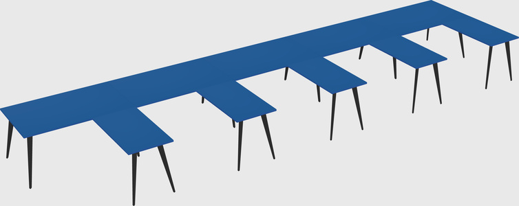 Modern l-shaped office desk