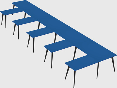 Modern l-shaped office desk
