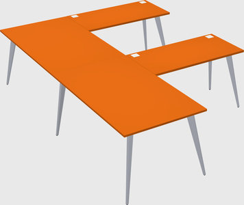 Modern l-shaped office desk