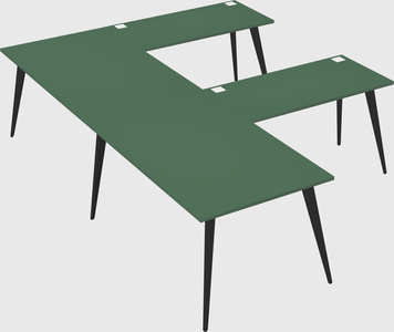 Modern l-shaped office desk