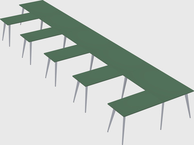 Modern l-shaped office desk