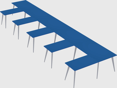 Modern l-shaped office desk