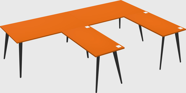 Modern l-shaped office desk