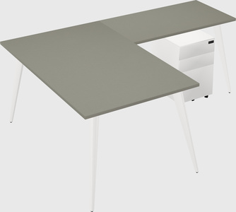 Modern l-shaped office desk