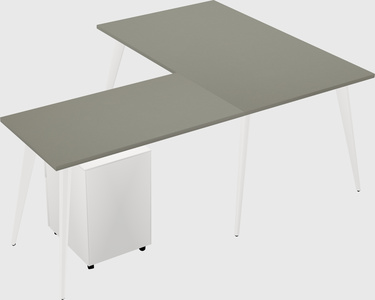 Modern l-shaped office desk