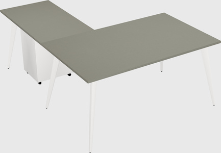 Modern l-shaped office desk