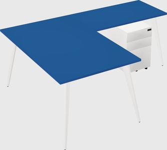 Modern l-shaped office desk