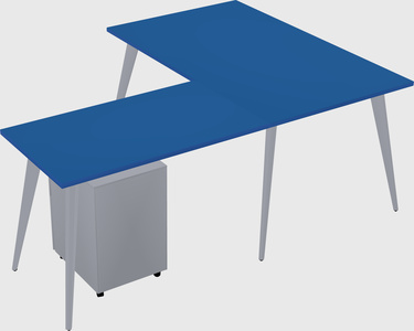 Modern l-shaped office desk
