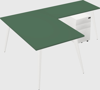 Modern l-shaped office desk