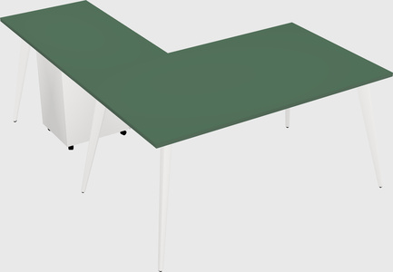 Modern l-shaped office desk