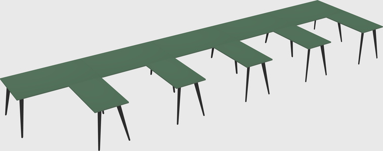 Modern l-shaped office desk