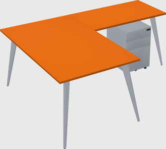 Modern l-shaped office desk