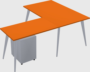 Modern l-shaped office desk