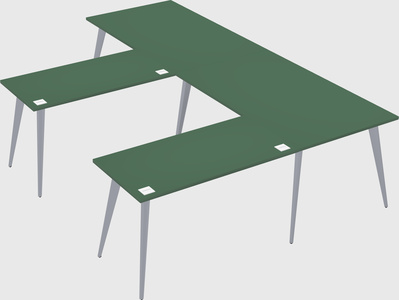 Modern l-shaped office desk