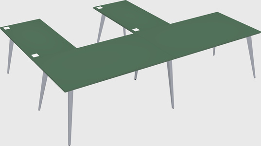 Modern l-shaped office desk