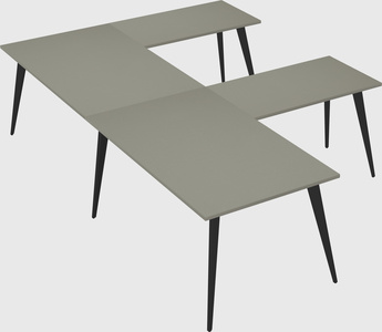 Modern l-shaped office desk