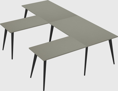 Modern l-shaped office desk