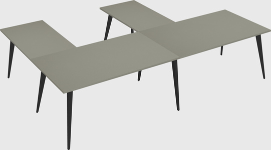 Modern l-shaped office desk