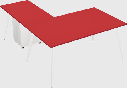 Modern l-shaped office desk