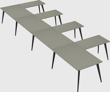 Modern l-shaped office desk