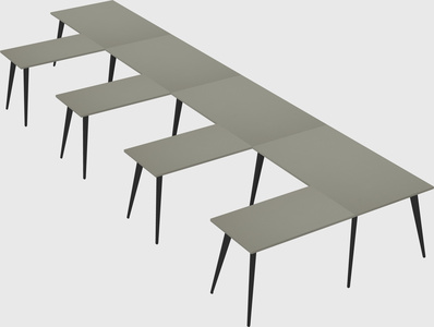 Modern l-shaped office desk
