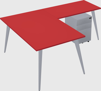 Modern l-shaped office desk