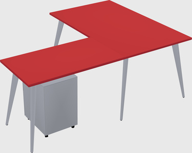 Modern l-shaped office desk