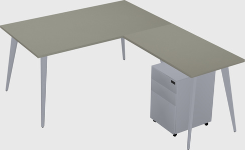 Modern L-shaped Office Desk