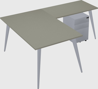 Modern l-shaped office desk
