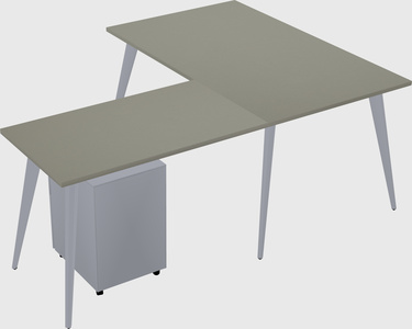 Modern l-shaped office desk