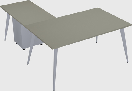 Modern l-shaped office desk