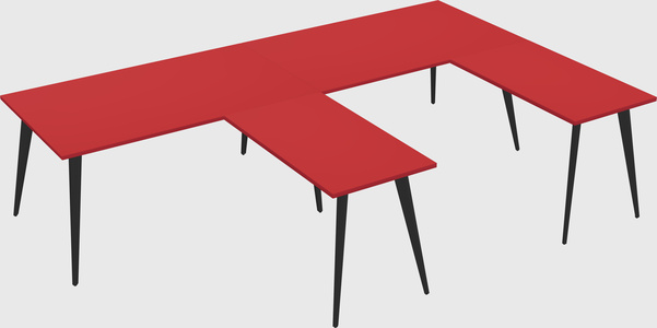 Modern l-shaped office desk