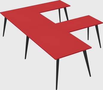 Modern l-shaped office desk